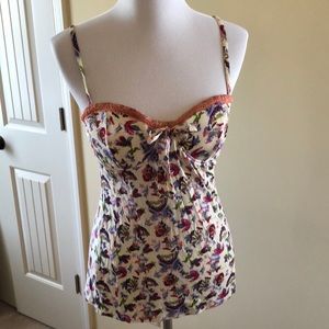 Anthropologie floral print cami